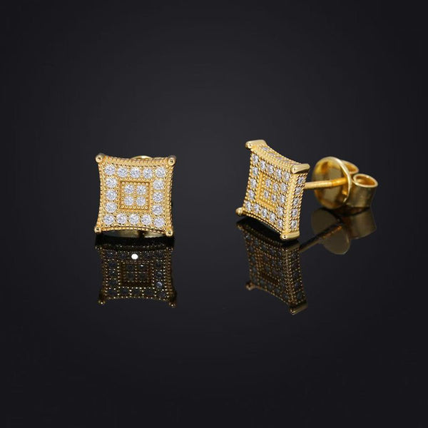 E019- Hiphop Moissanite Earrings