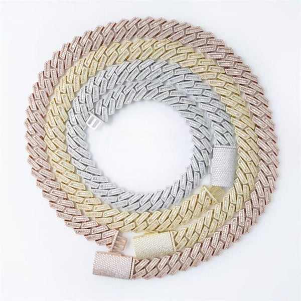 Ainan Jewelry - 15mm Bagutte Moissanite Miami Cuban