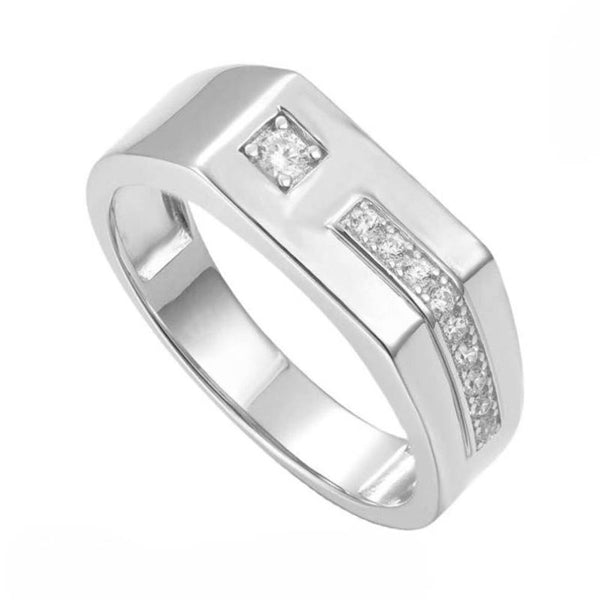 10K 0.28CT Diamond Men's Wedding Band