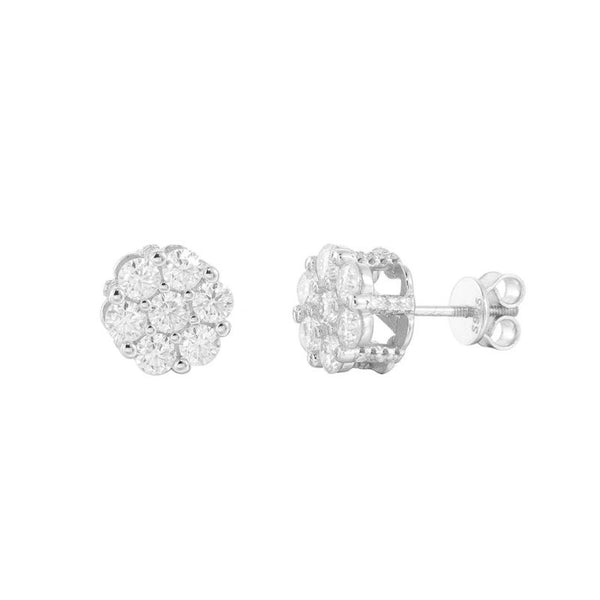 E020- Luxury Flower Moissanite Earrings