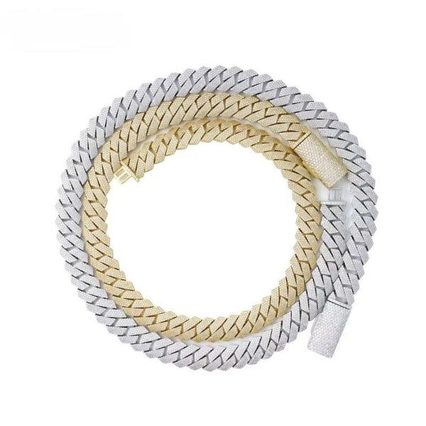 Ainan Jewelry - 15mm 4 Rows Moissanite Cuban Chain