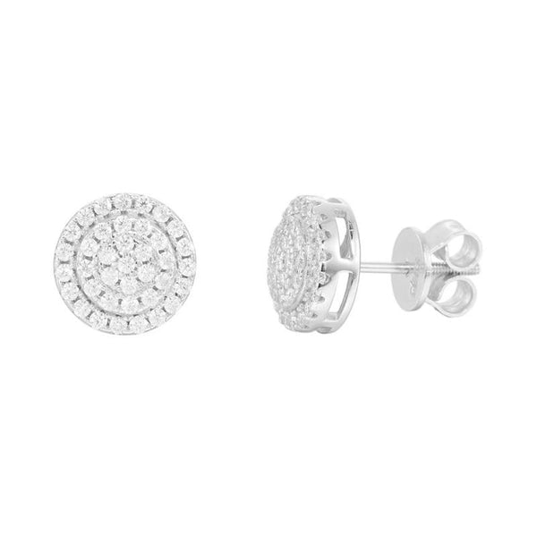 E010- CUSTOM MOISSANITE CLUSTER EARRINGS