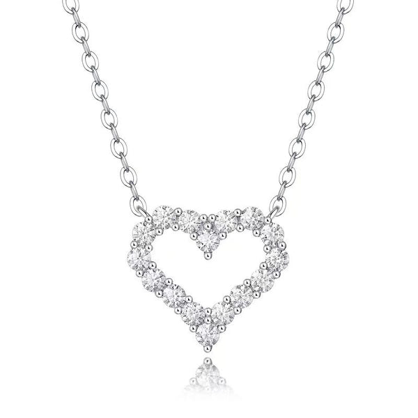 N007- Moissanite Heart Shape Necklace