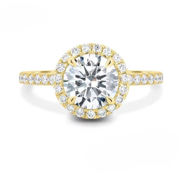 R001-Ainan Custom 2CT Round Brilliant Moissanite Ring