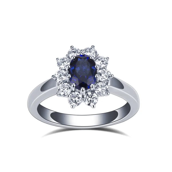R012- Lab Grown Sapphire 3CT Oval Ring