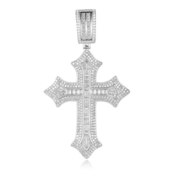 P2509- Moissanite Cross Pendant
