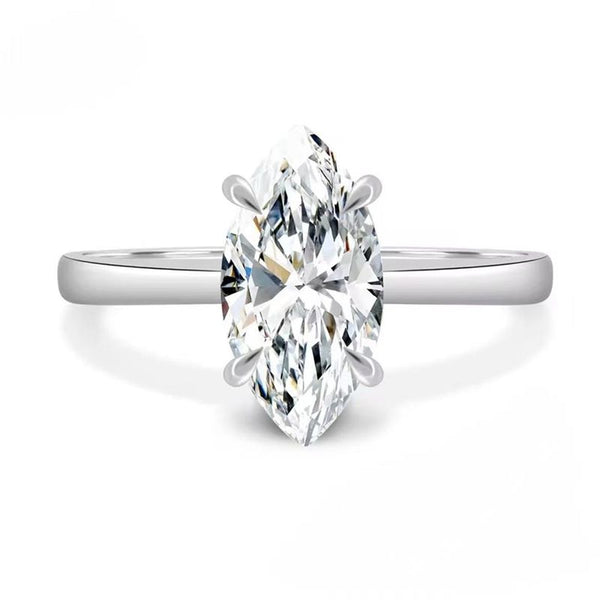 R045-Ainan Custom 5ct Marquise Moissanite Ring